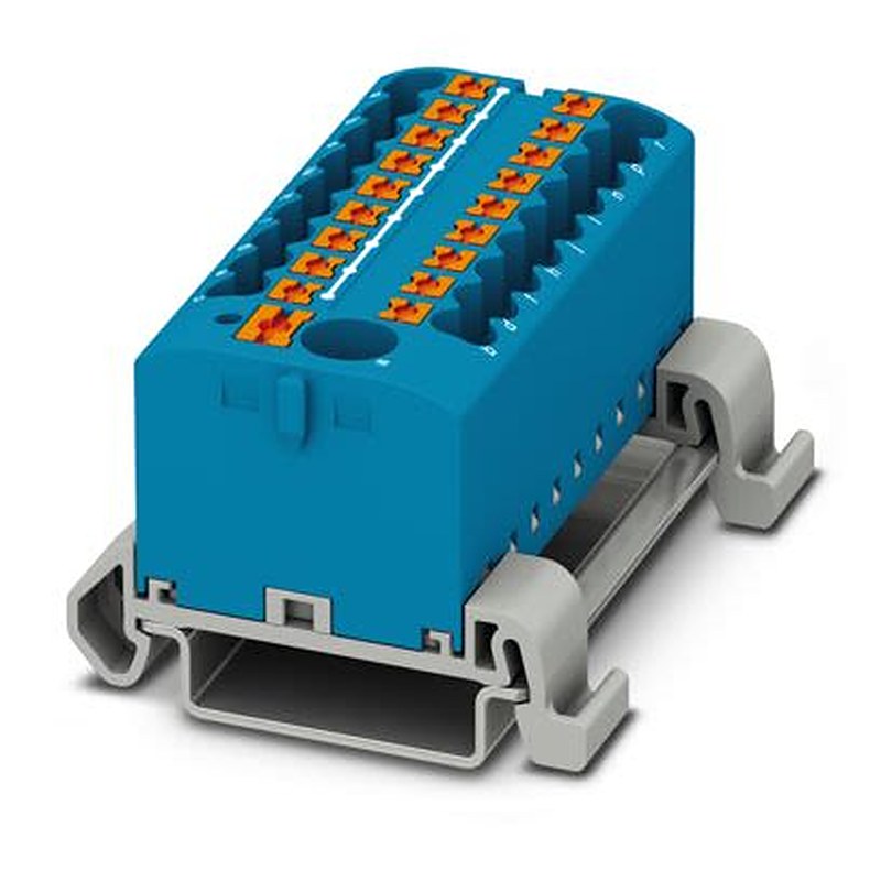 Phoenix Contact Distribution Block, 18 Way, 440V, 22.5A, Blue