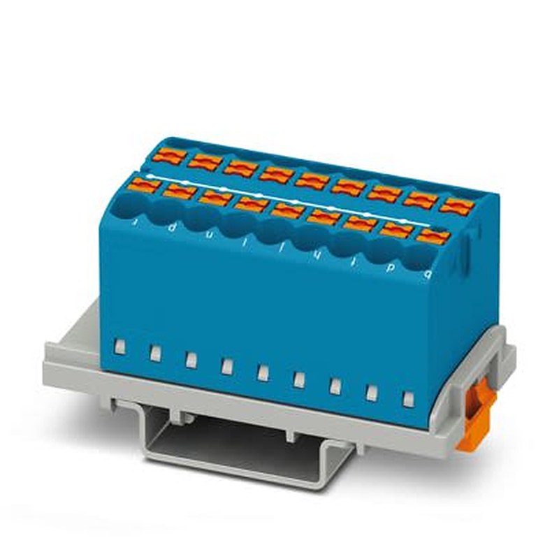 Phoenix Contact Distribution Block, 18 Way, 440V, 22.5A, Blue