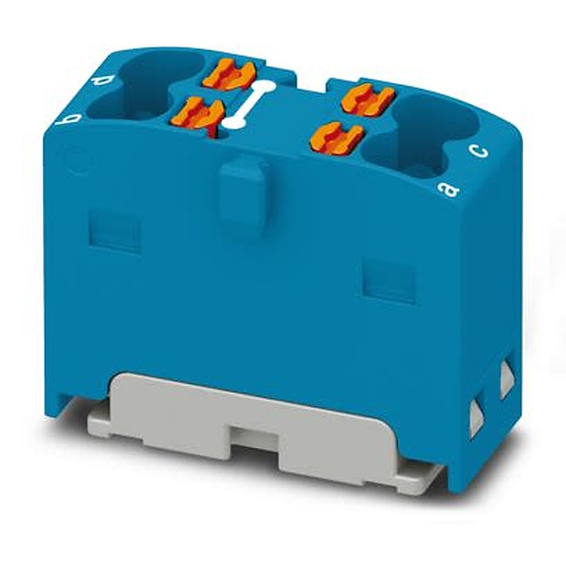 Phoenix Contact Distribution Block, 4 Way, 440V, 14.5A, Blue