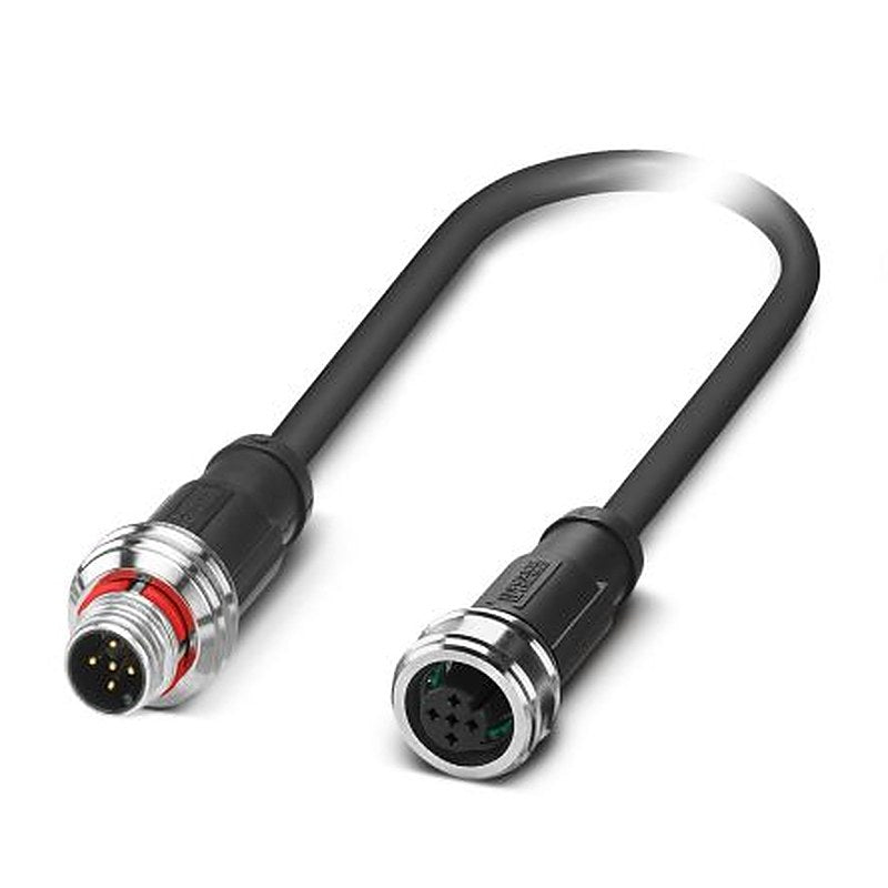 Phoenix Contact Male 5 way M12, Straight to Female 5 way M12, Straight Sensor Actuator Cable, 1.5 m