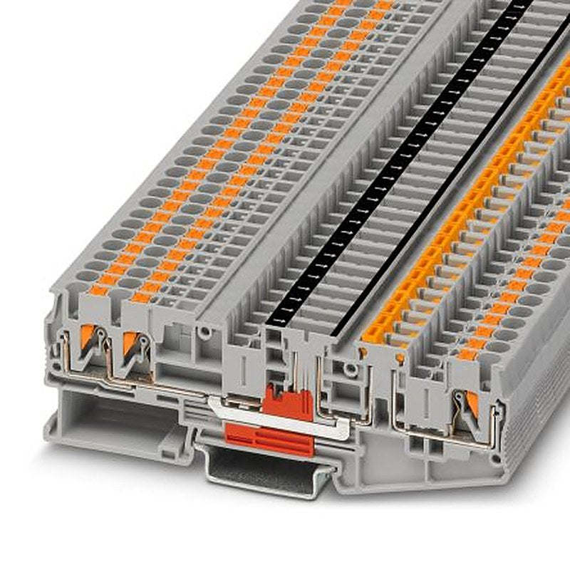 Phoenix Contact 1251104 Knife Disconnect Terminal Block Grey, 3-Level, Push-in