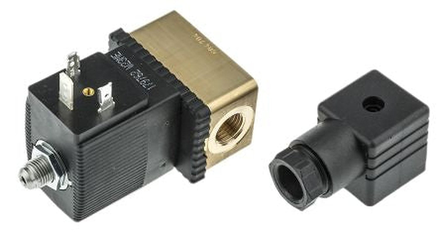 Burkert Solenoid Valve 125348, 3 Port, NC, 24V dc 6.35 mm, 6.35 mm