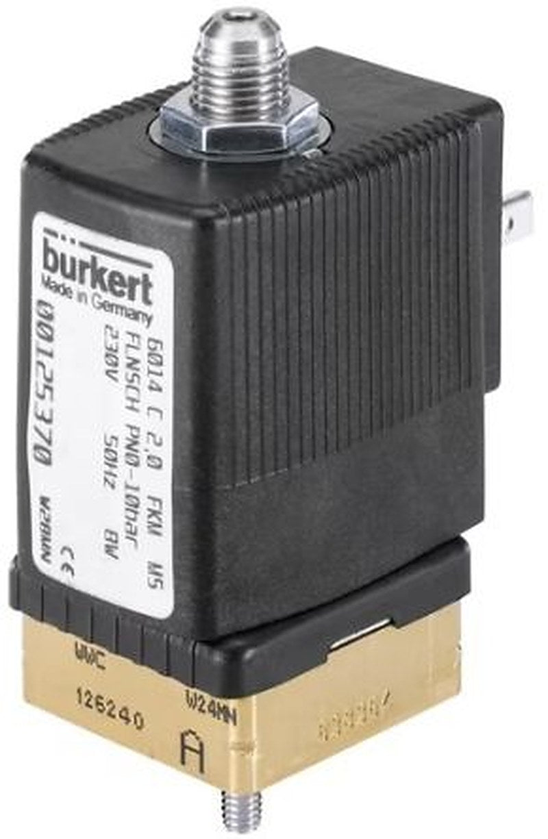 Burkert Solenoid Valve 125368, 3 Port, NC, 24V ac