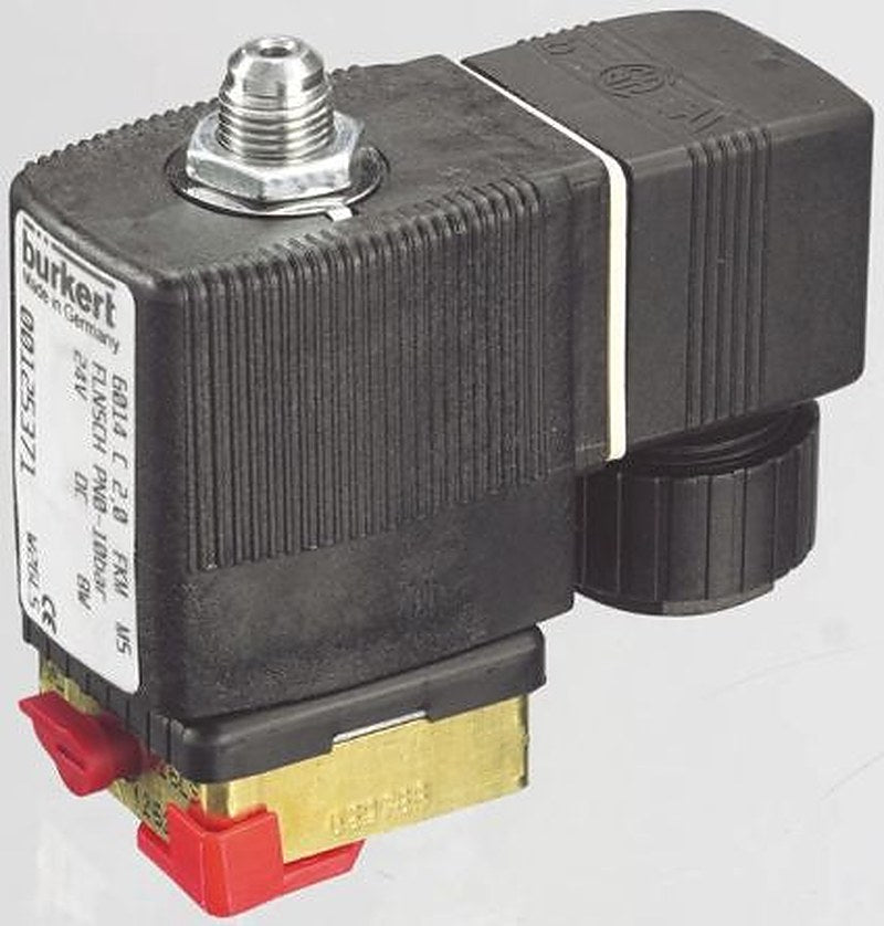 Burkert Solenoid Valve 125374, 3 Port, NC, 230V ac 1/8 in G, 1/8 in G