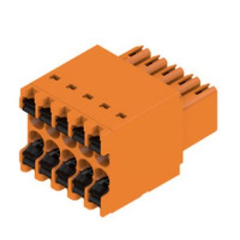 Weidmüller B2C/S2C 3.50 - 2-row Series Pluggable Terminal Block, 10-Contact, 3.5 mm Pitch, 1 Row, 1277310000