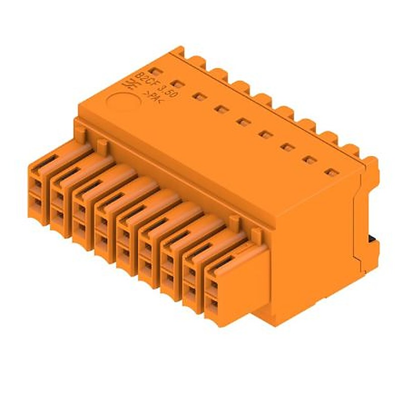 Weidmüller 1277350000 Series Straight PCB Socket, 18-Contact, 2 Row, 3.5 mm Pitch Push-in