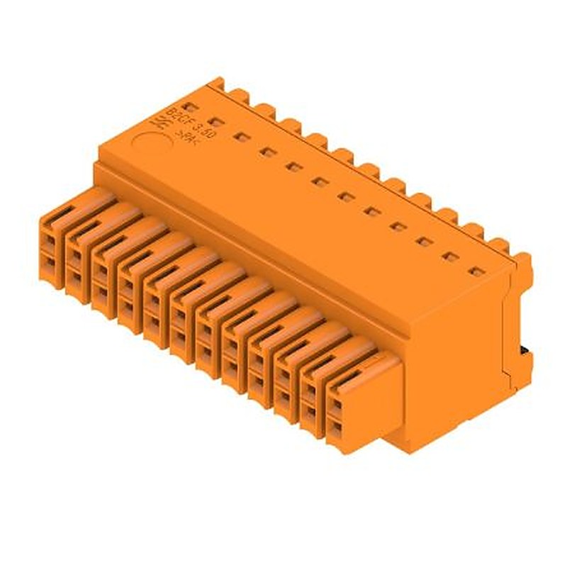 Weidmüller OMNIMATE B2CF Series Pluggable Terminal Block Headers & Socket, 24-Contact, 3.5 mm Pitch, PCB, 2 Row Push-in