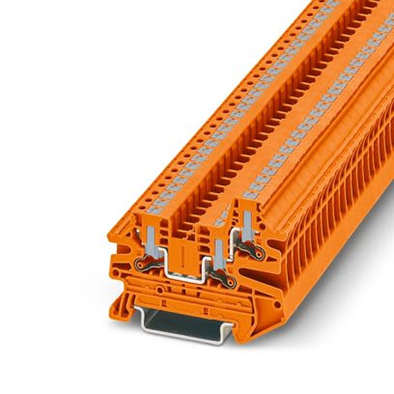 Phoenix Contact 1291502 PTV Series Feed Through Terminal Block Orange, 2.5mm², 1-Level, Push-in