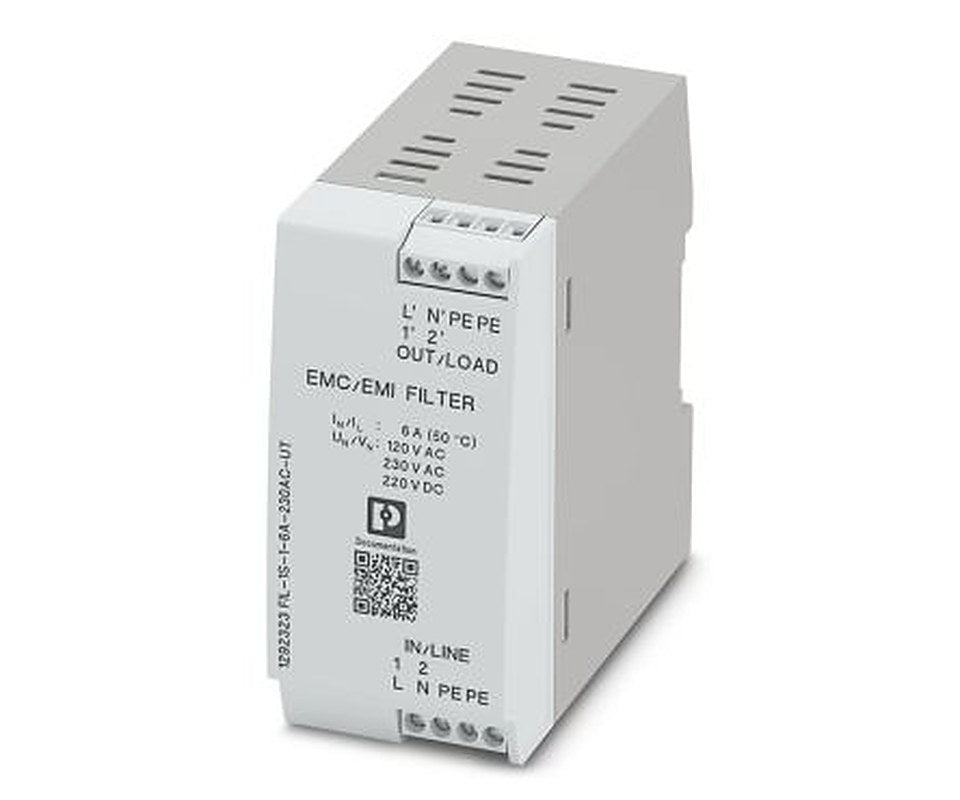 Phoenix Contact 6 A 230V ac 50Hz, 60 Hz, DIN Rail EMC Filter, Screw Connection 1 Phase