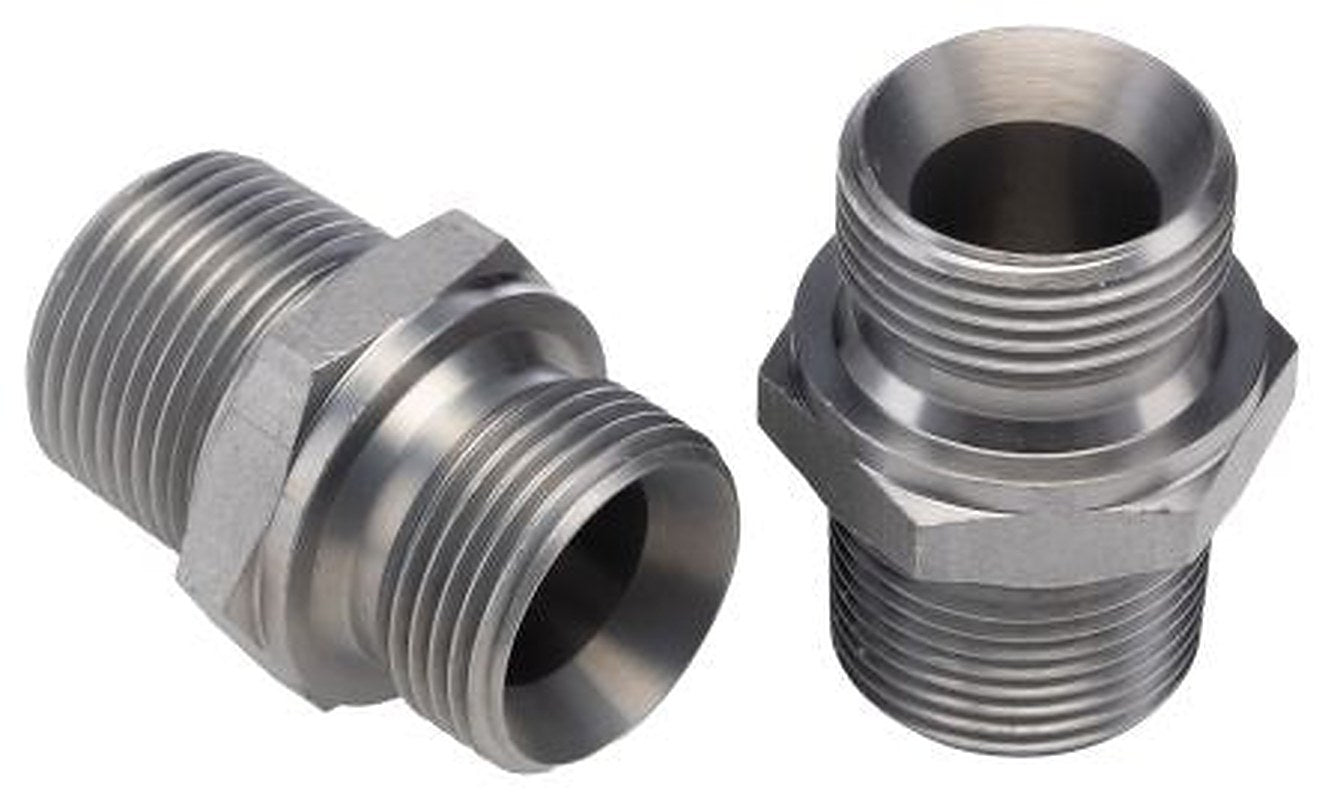 Parker 12F3MK4S Hydraulic Straight Threaded Adapter Male R, 60 °, Steel, 0.75 in Hose ID