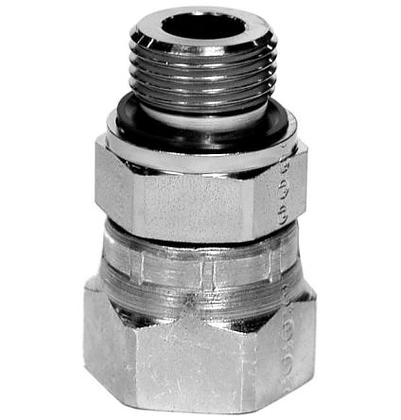 Parker 12F642EDMLS Hydraulic Fitting Male G, Steel, 0.75 in Hose ID