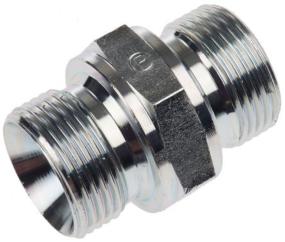 Parker 12HMK4S Hydraulic Straight Threaded Adapter Male G, 60 °, Steel, 0.75 in Hose ID