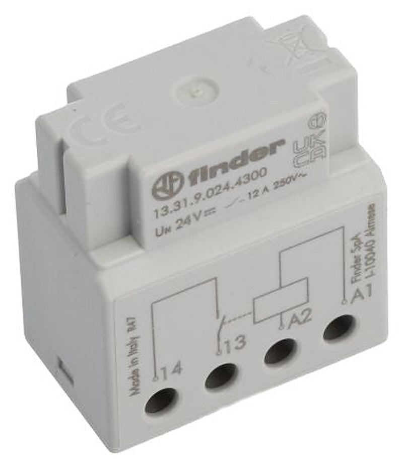 Finder Power Relay, 24V dc Coil, 12A Switching Current, SPST