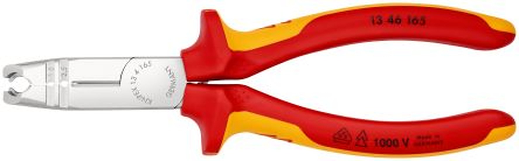 Knipex 1-Piece Stripping & Drawing Plier, 165 mm Overall VDE/1000V Approved