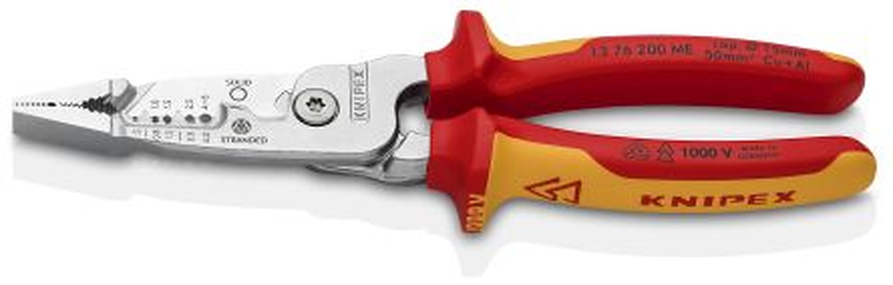 Knipex Knipex 13 Series Flat Comfort Grip Wire Stripper, 0.75 to 6 mm², 200mm Overall