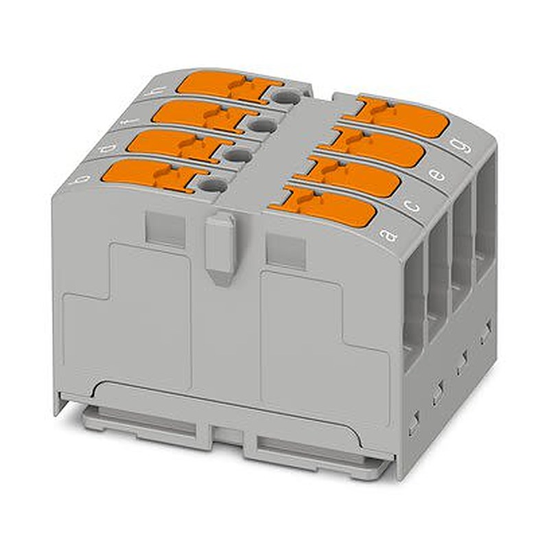 Phoenix Contact Non-Fused Terminal Block, 4 Way, 690V, 24A, Grey