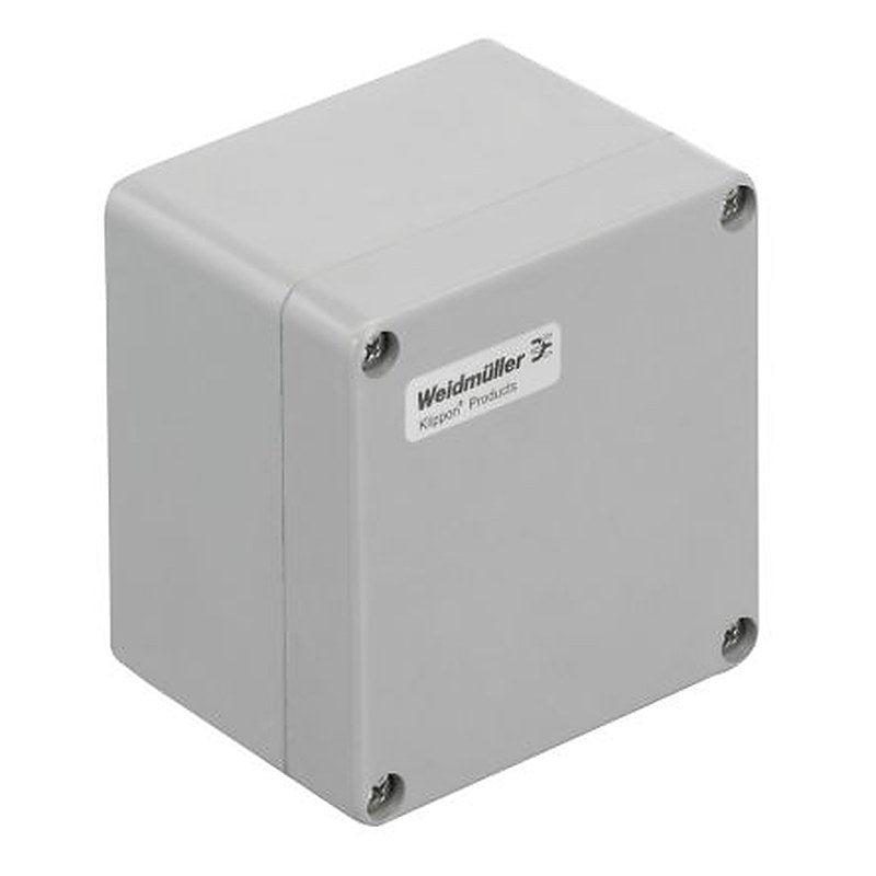 Weidmüller Klippon POK Series Grey Fibreglass Reinforced Polyester Enclosure, IP66 120 mm, 122 mm, 90 mm