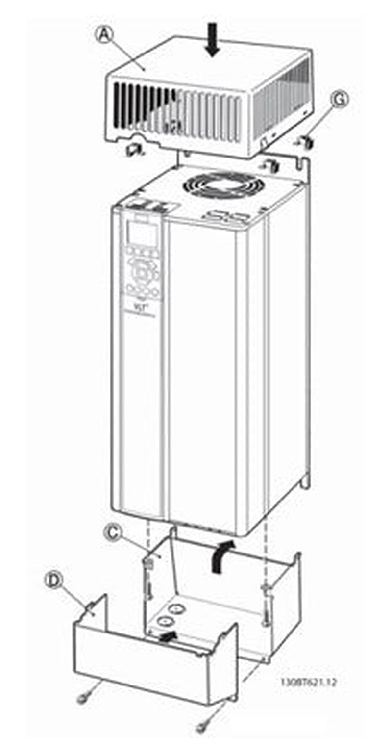Danfoss 130B1189 - IP21 conversion kit for B4 frame.