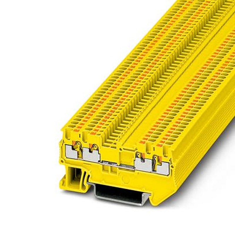 Phoenix Contact 1315243 Feed Through Terminal Block Yellow, 1.5mm², 1-Level, Push-in, ATEX, EAC Ex, IECEx