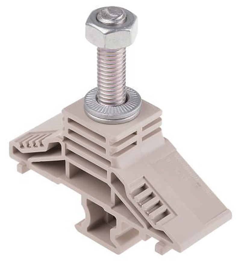 Weidmüller 1319060000 WF 8/32 Series Feed Through Terminal Block Dark Beige, 50mm², 1-Level, Screw