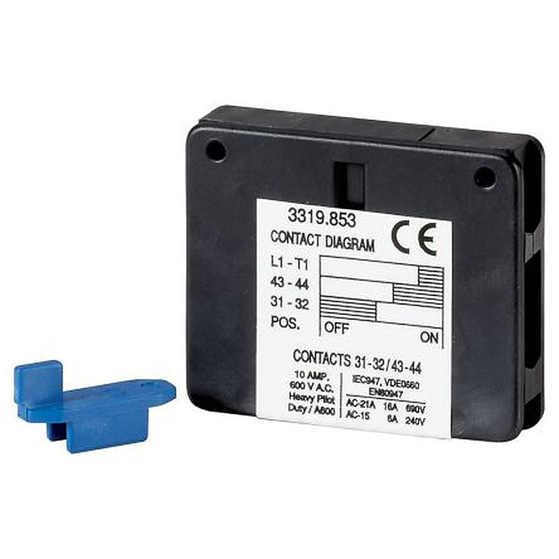 Eaton Auxiliary Contact, 1 Contact, 1 NO/1 NC, Top Mount, Side, 1319851 QMAUX1NO+1NC40/63