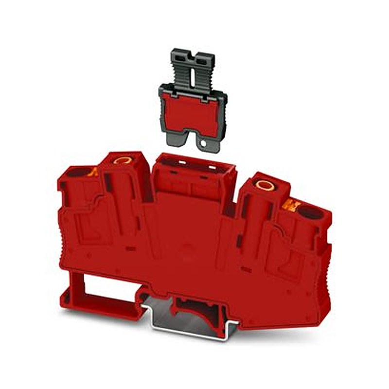 Phoenix Contact 1322568 PT 6-T P/P HV RD Series Disconnect Terminal Block Red, 6mm², 2-Level, Push-in