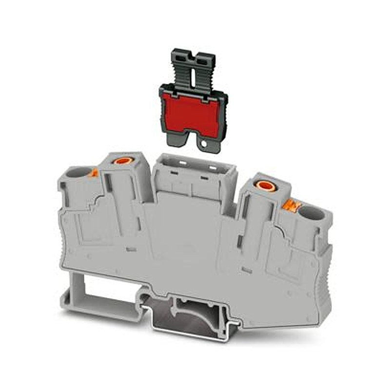 Phoenix Contact 1326583 PT 6-T P/P HV GY/BK Series Disconnect Terminal Block Black, Grey, 6mm², 2-Level, Push-in