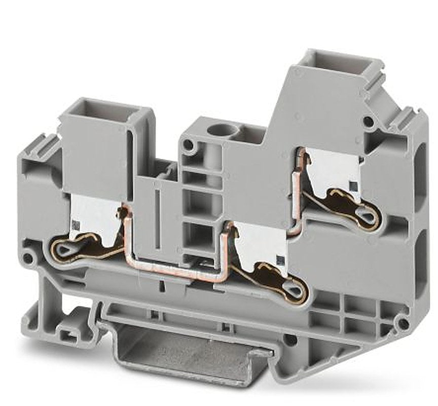 Phoenix Contact 1329499 XTV 6-TWIN Series Feed Through Terminal Block Grey, 6mm², 1-Level, Push-in