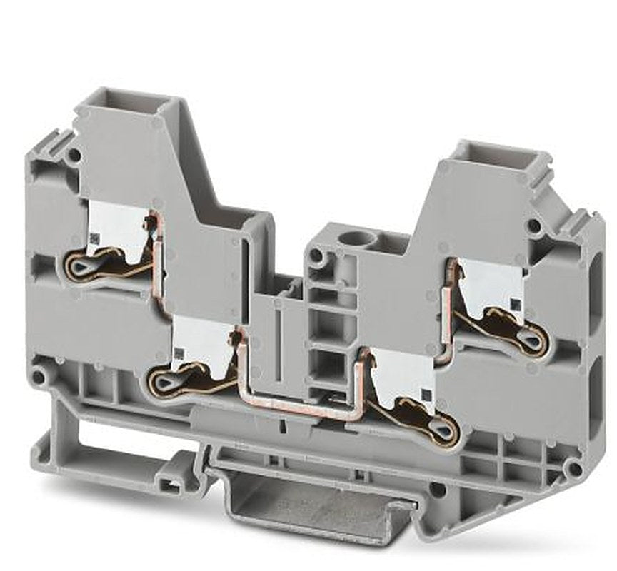 Phoenix Contact 1329511 XTV 6-QUATTRO Series Feed Through Terminal Block Grey, 6mm², 1-Level, Push-in