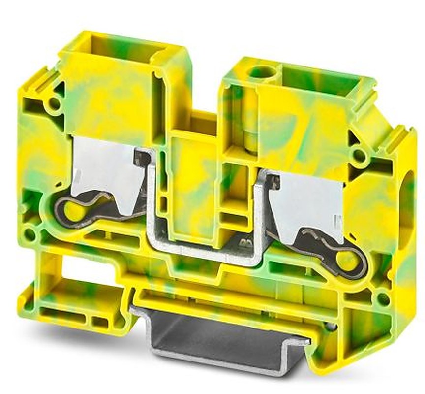 Phoenix Contact 1329550 XTV 10-PE Series Terminal Block Green, Yellow, 10mm², 1-Level, Push-in