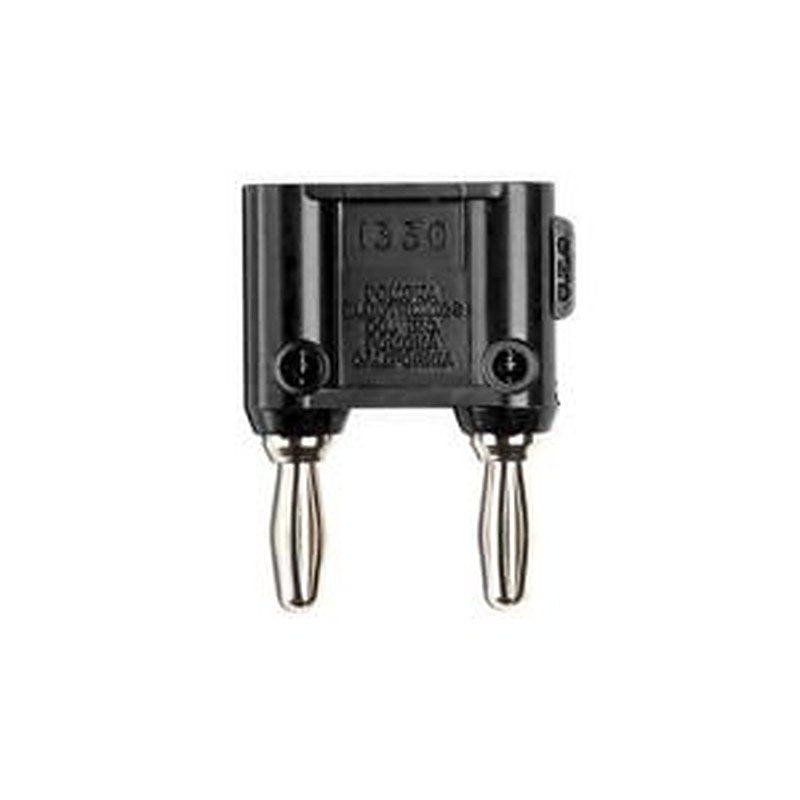 Fluke Black Male Banana Plug, 4 mm Connector, Screw Termination, 5000V, 15A, Nickel Plating