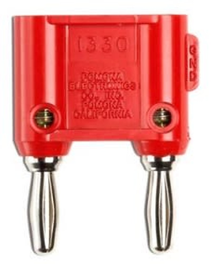 Fluke Red Male Banana Plug, 4 mm Connector, Screw Termination, 5000V, 15A, Nickel Plating