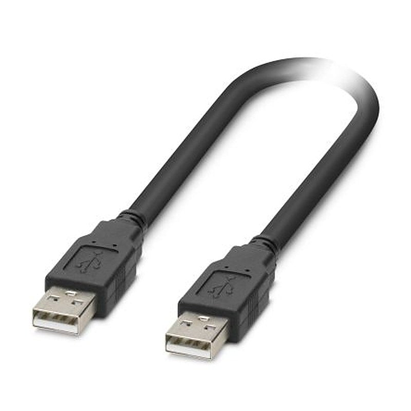 Phoenix Contact USB Cable, Male USB Type A to Male, USB 2.0 USB Type A, Black, 5 m