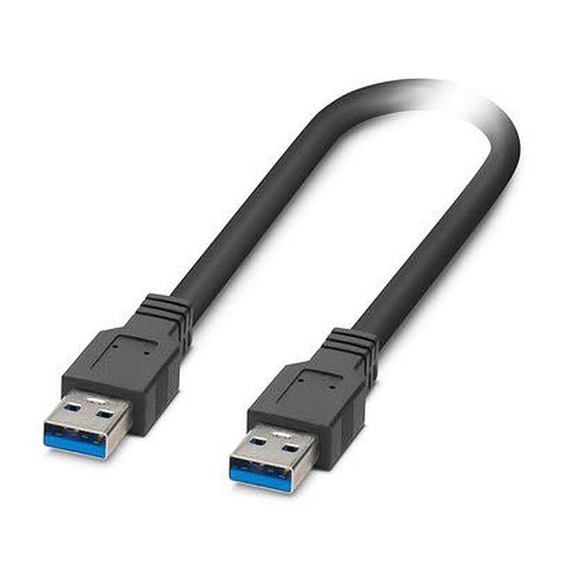 Phoenix Contact USB Cable, Male USB Type A to Male, USB 3.2 USB Type A, Black, 1.8 m