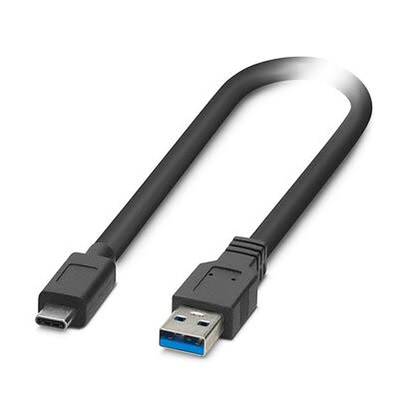 Phoenix Contact USB Cable, Male USB Type A to Male, USB 3.2 USB Type C, Black, 3 m