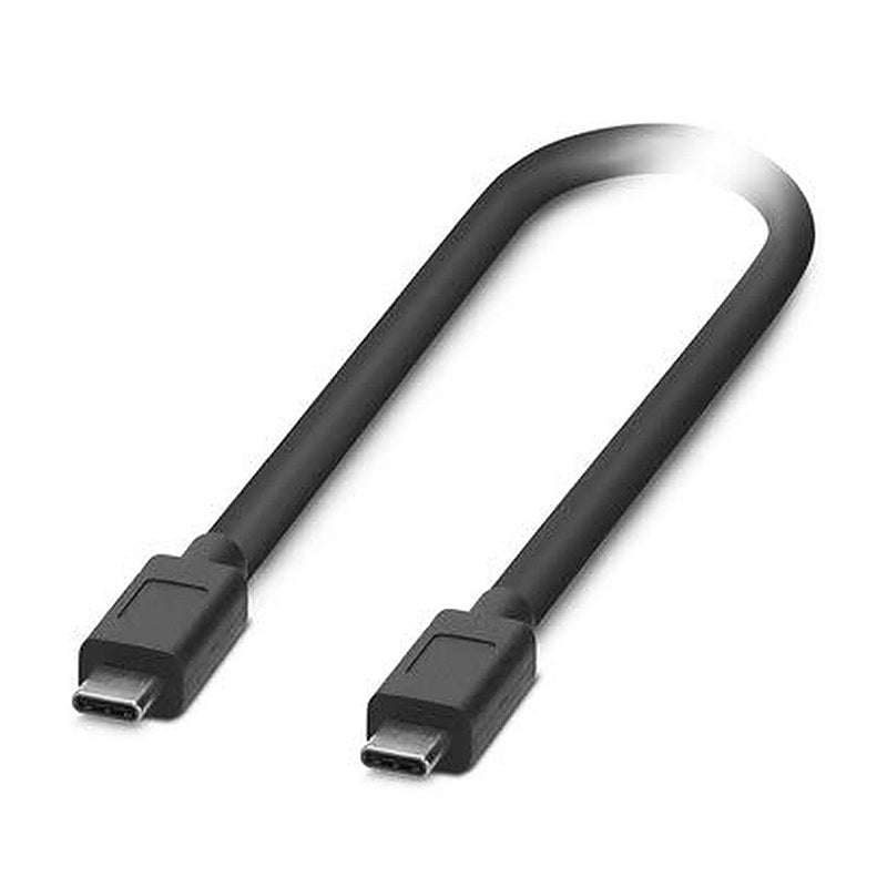 Phoenix Contact USB Cable, Male USB Type C to Male, USB 3.2 USB Type C, Black, 2 m