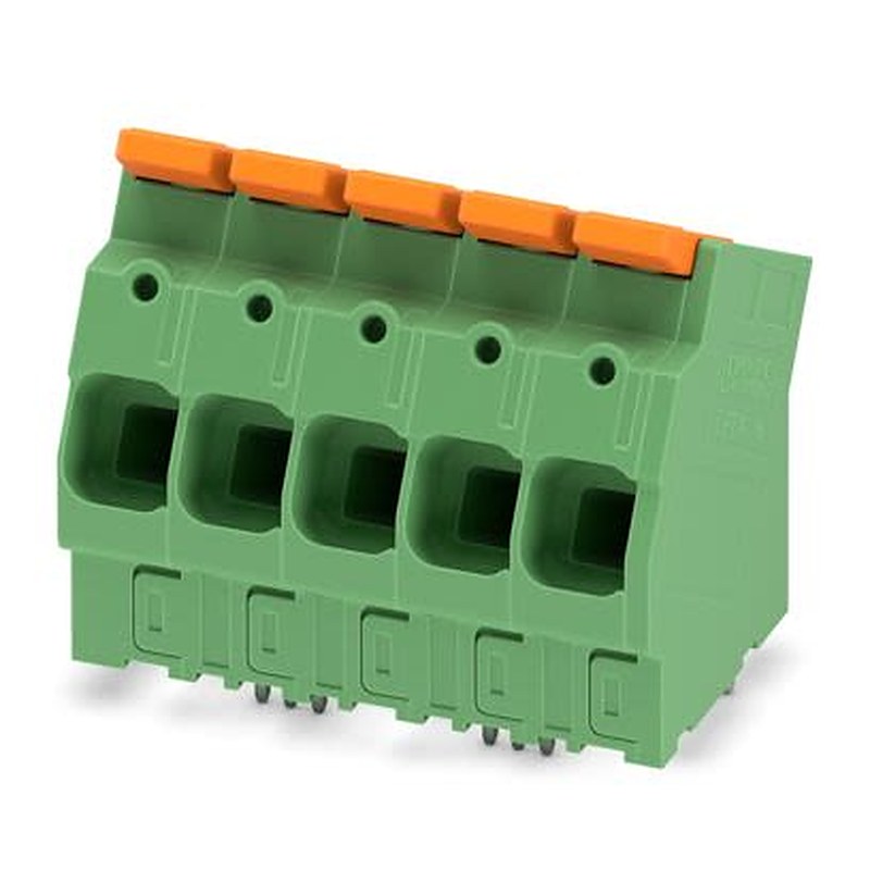 Phoenix Contact LPTA 16 Series PCB Terminal Block, 5-Contact, 10 mm Pitch, Wave Soldering Mount, 1 Row