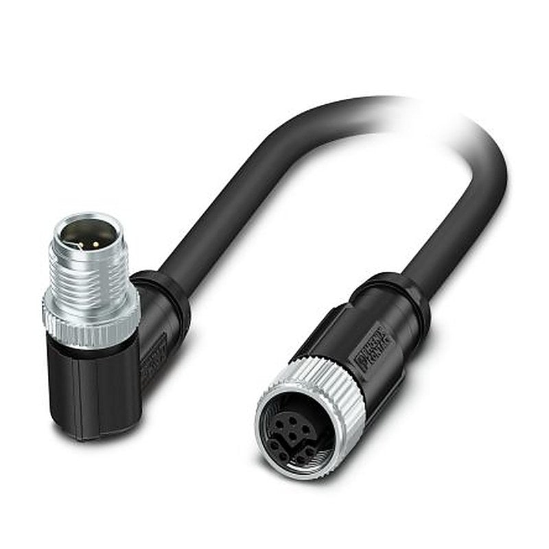 Phoenix Contact M12, 0.3 mm Ethernet Cable, Black Screened Polyurethane Sheath