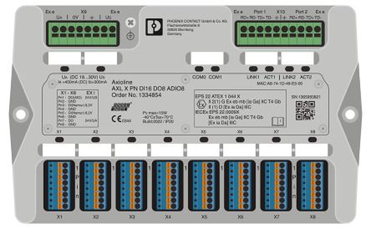 Phoenix Contact Axioline X Series I/O Module, Digital, Analogue Output, 24-Input, Digital, Analogue Input