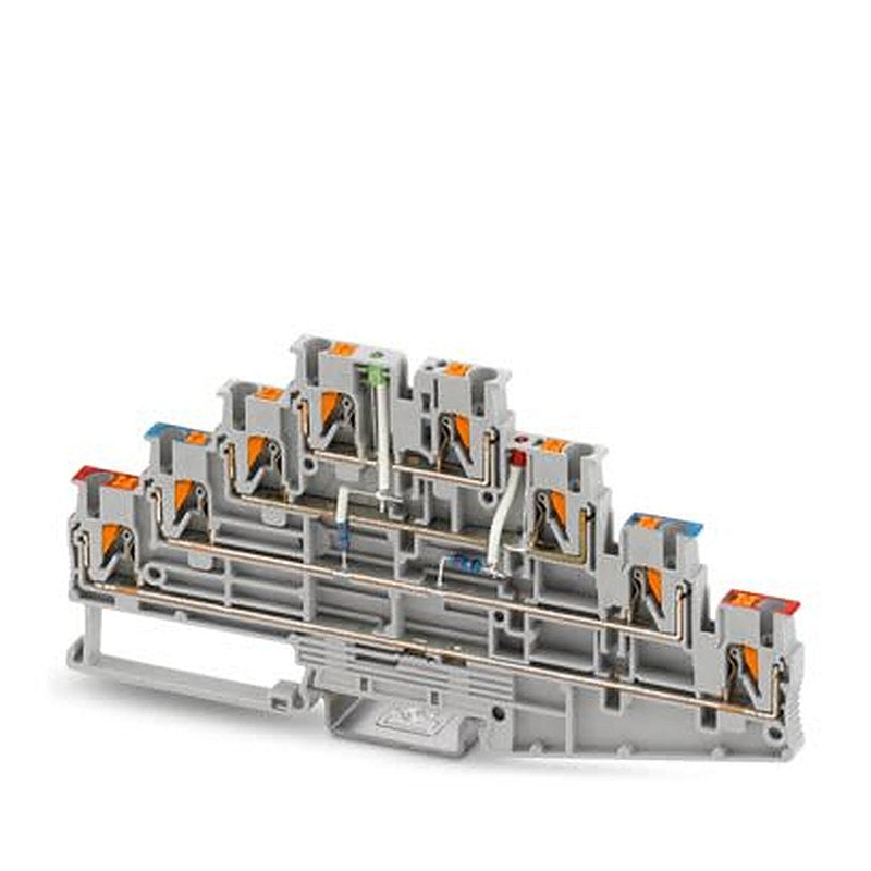 Phoenix Contact PT Series Terminal Block, 8-Way, 0.14mm², 4 mm² Wire, 18A Push-in