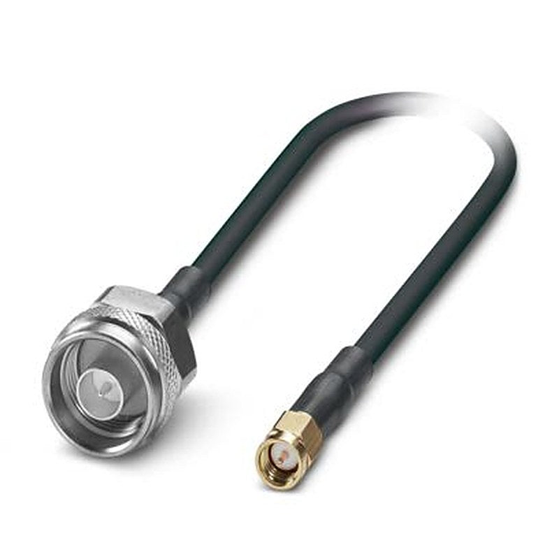 Phoenix Contact Coax Plug Series, 5 m, SMA Coaxial Coaxial Cable 50 Ω, Black, Terminated