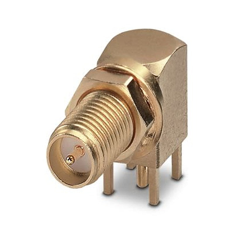 Phoenix Contact CUC-COX Series Wave Soldering Mount Female Coaxial PCB Connector, Straight Body Solder