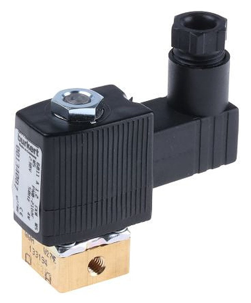 Burkert Solenoid Valve 134087, 2 Port, NC, 230V ac 127 mm