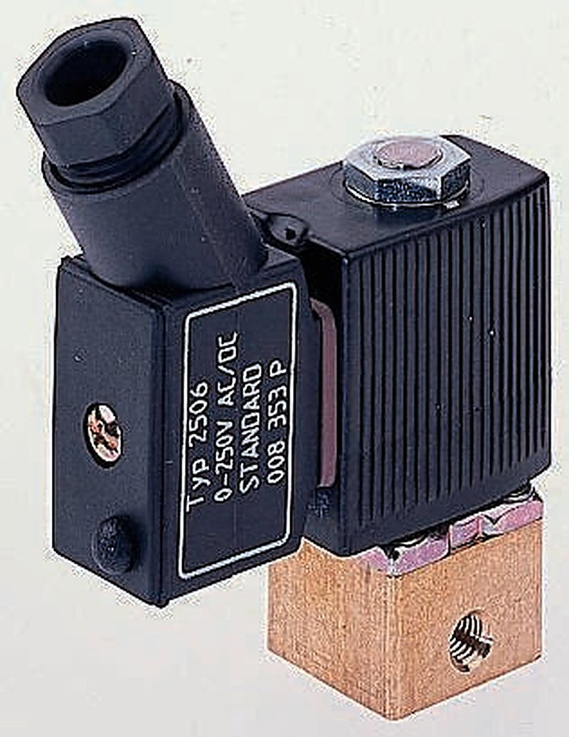 Burkert Solenoid Valve 134092, 2 Port, NC, 24V ac 3.18 mm, 3.18 mm