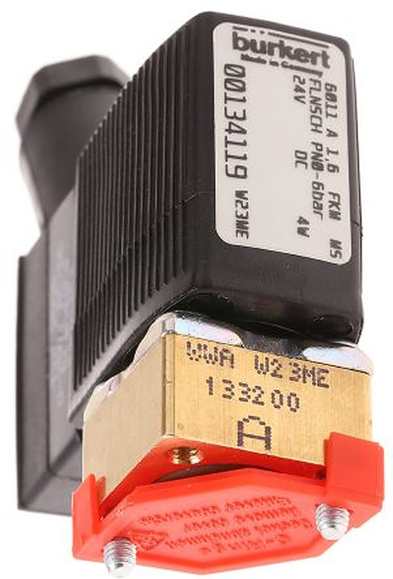 Burkert Solenoid Valve 134119, 2 Port, NC, 24V dc