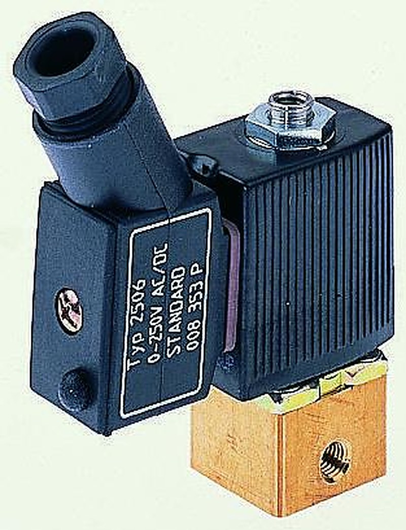 Burkert Solenoid Valve 134151, 3 Port, NC, 24V dc 3.18 mm, 3.18 mm