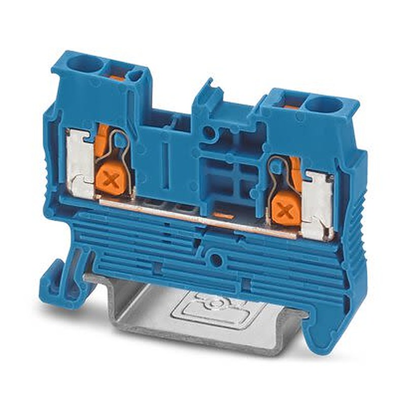 Phoenix Contact 1343114 Feed Through Terminal Block Blue, 4mm², 2-Level, Push-in