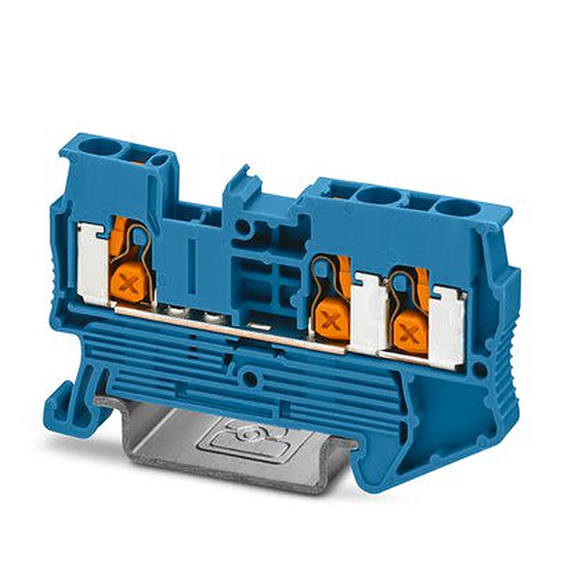 Phoenix Contact 1343121 Feed Through Terminal Block Blue, 2.5mm², 3-Level, Push-in