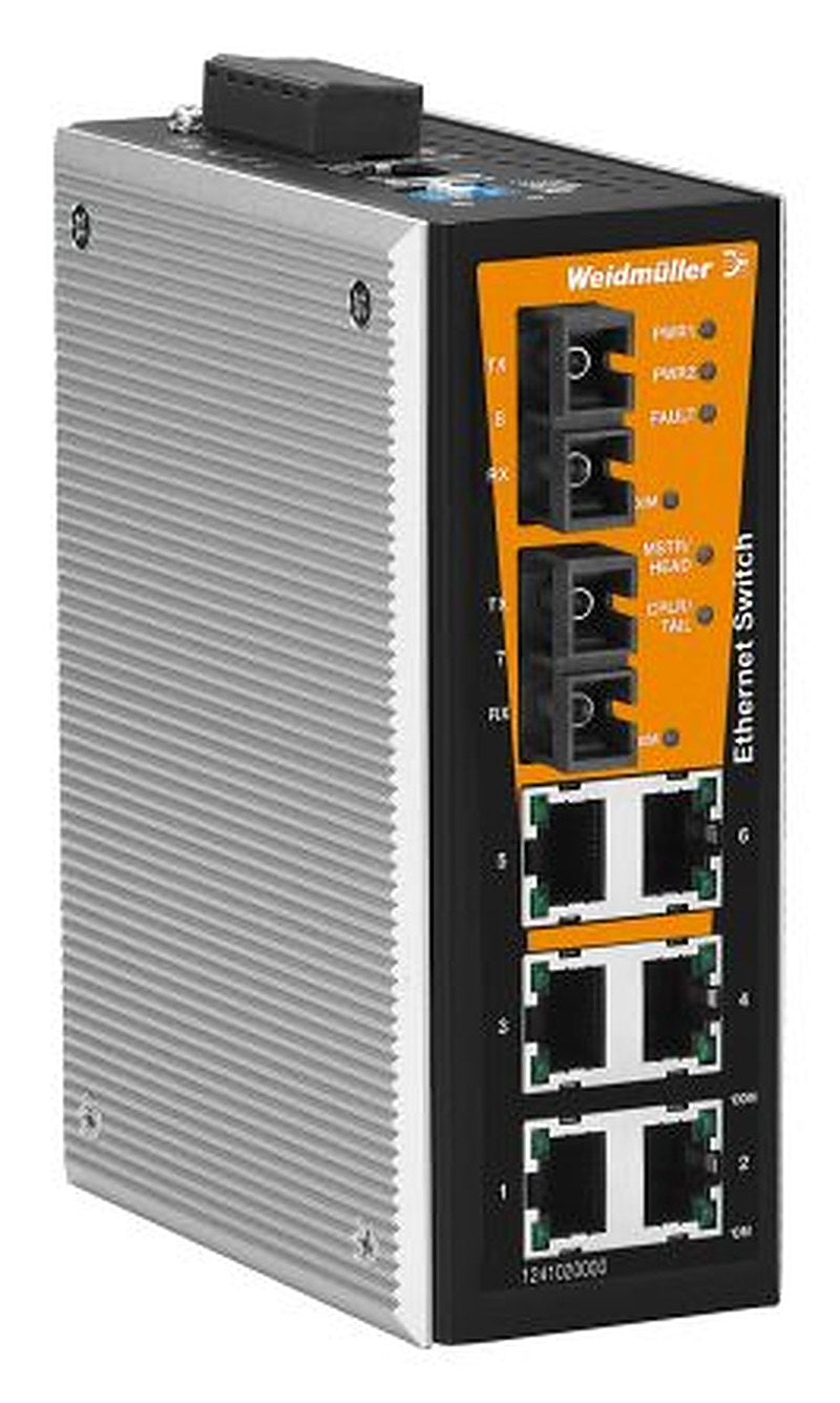 Weidmüller Weidmuller Value Line Series DIN Rail Ethernet Switch, 6, 100Mbps Transmission, 24 V
