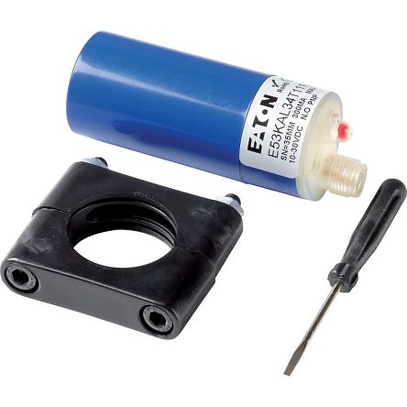 Eaton 134790 E53KAL34T111SD Threaded Barrel Capacitive Proximity Sensor E53 25 mm, M12 x 1 PNP 300mA 30V dc 30 V ac 30 V